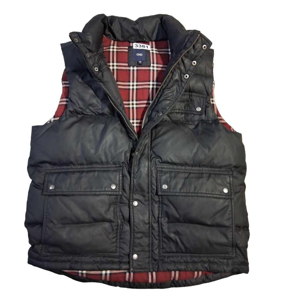 Vintage‎ Gap Mens size Medium Down Puffer Vest Outerwear Outdoors Gorpcore Plaid